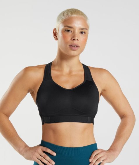 Women's Gymshark Racerback High Support Sports Bra Black | NZ 1XMTLC